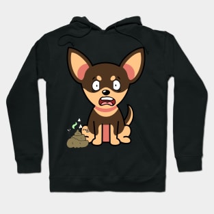 Funny small dog smells stinky poo poo Hoodie